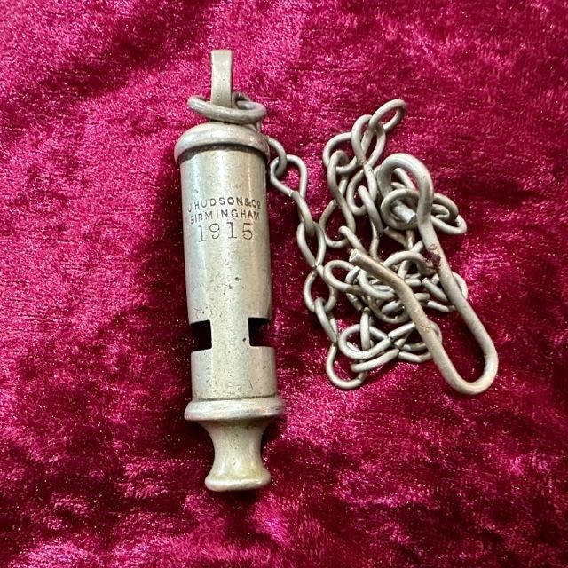 ***New In***WW1 '1915' Dated Trench Whistle and Chain. - Armoury Antiques