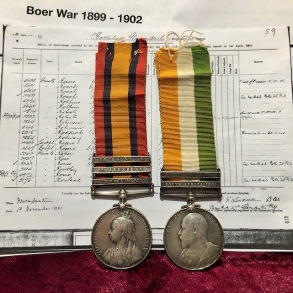 ***New In***Boer War Pair of Medals - QSA (3 Bar) and KSA (2 Bar) Medals.