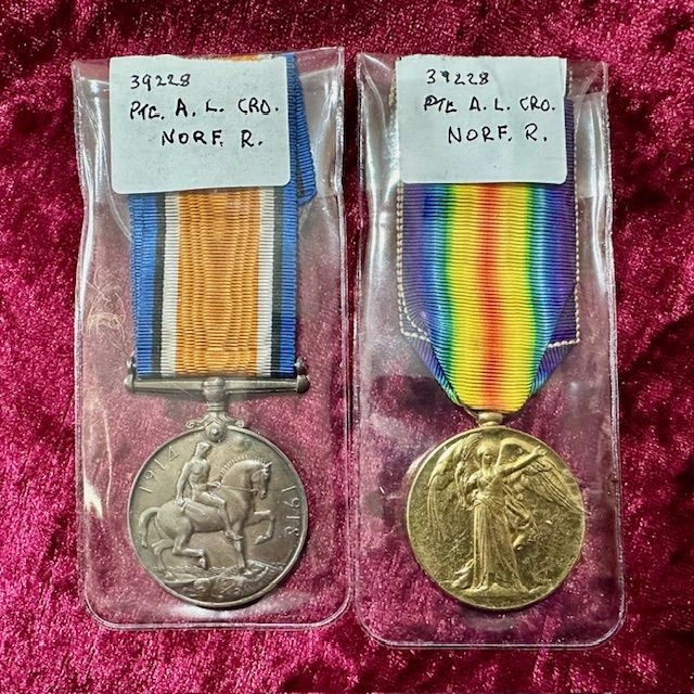 ***New In***A Nice WW1 Pair of Medals to The Norfolk Regiment.